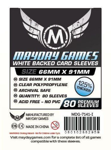 80 Mayday Games Ultimate MTG/Pro Card Sleeves  White-backed and Textured 63.5mm x 88mm